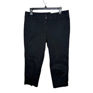 LOFT Women’s Original‎ Cropped Pants Size 6 PETITE Black Straight Office Career